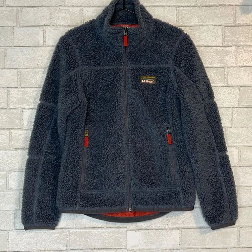 LL Bean Mountain Pile Retro Fleece Full Zip Jacket XS